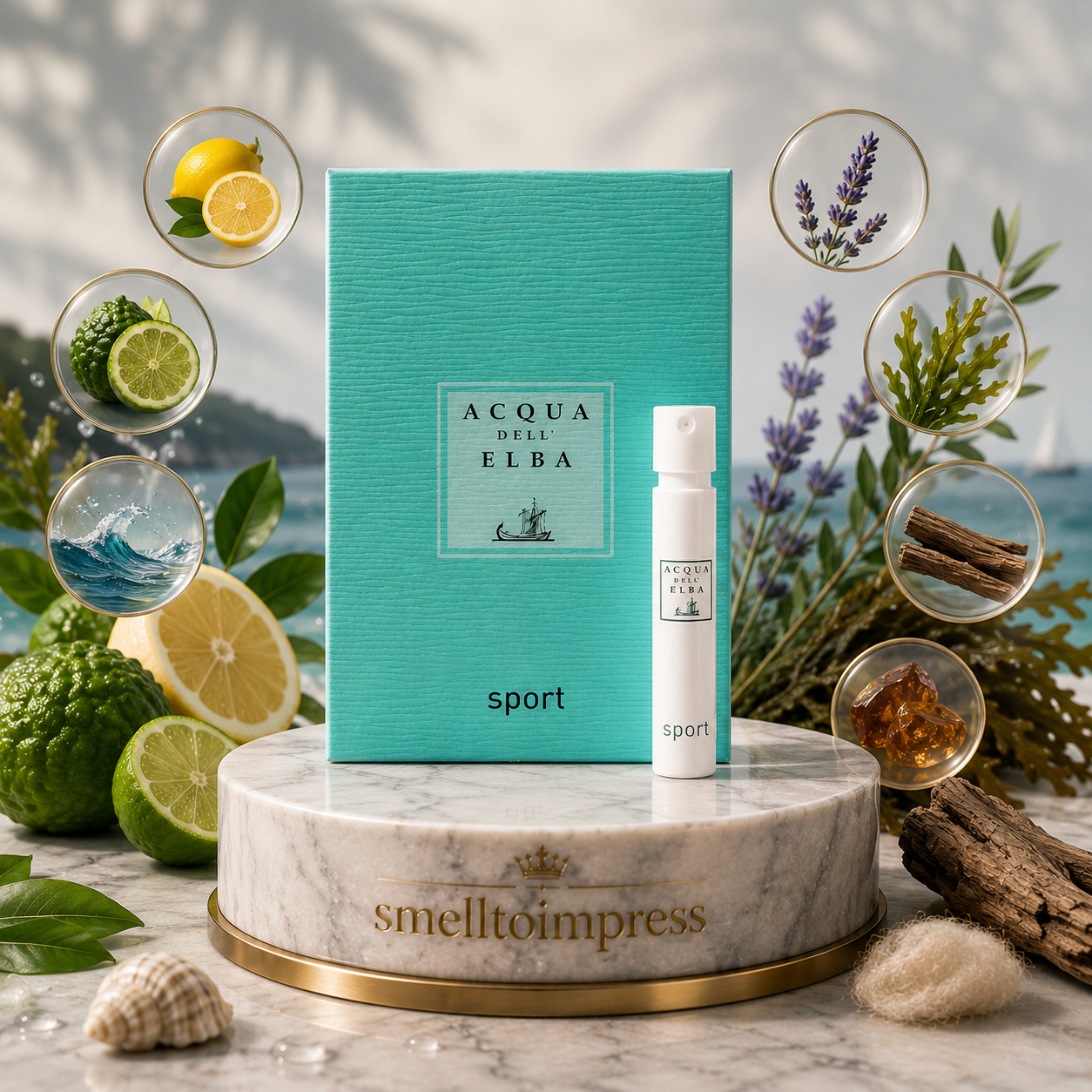 obrázek oficiálního vzorku parfému Acqua Dell' Elba Sport 1,2 ml 0,04 fl. oz