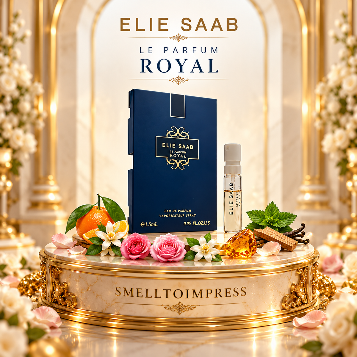 obrázek oficiálního vzorku parfému Elie Saab Le Parfum Royal od Smelltoimpress, 1,5 ml