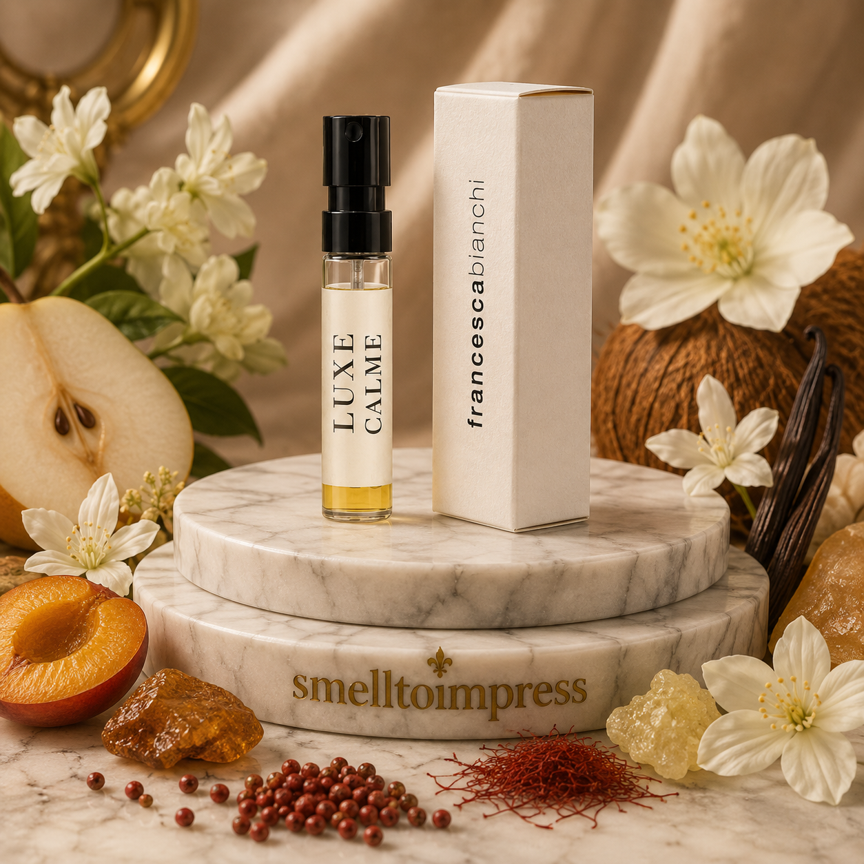 obrázek oficiálního vzorku parfému Francesca Bianchi Luxe Calme Volupte 1,5 ml 0,07 fl. oz