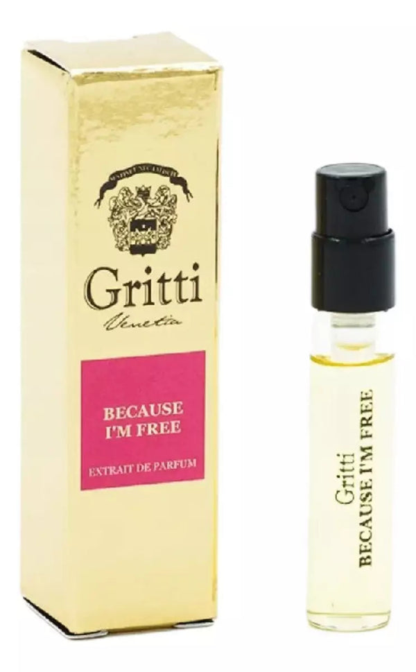 Gritti Because I'm Free oficiální vzorek parfému 2 ml 0,06 fl. oz.