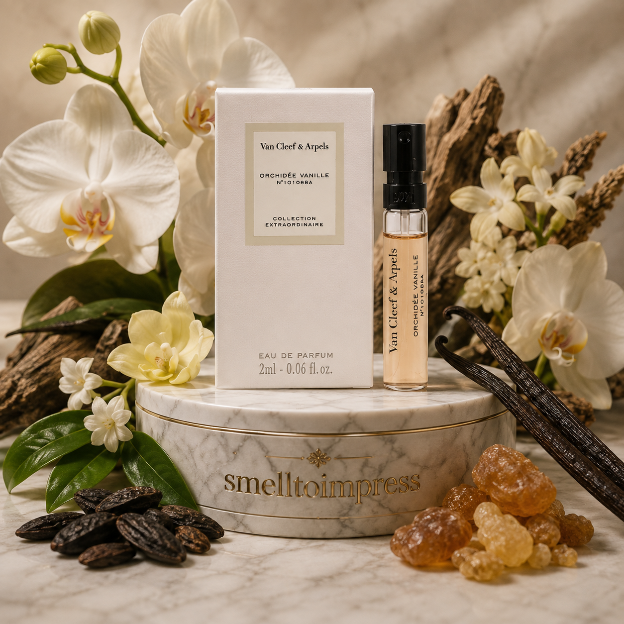 obrázek oficiálního vzorku parfému Van Cleef & Arpels Orchidée Vanille 2 ml 0,06 fl. oz