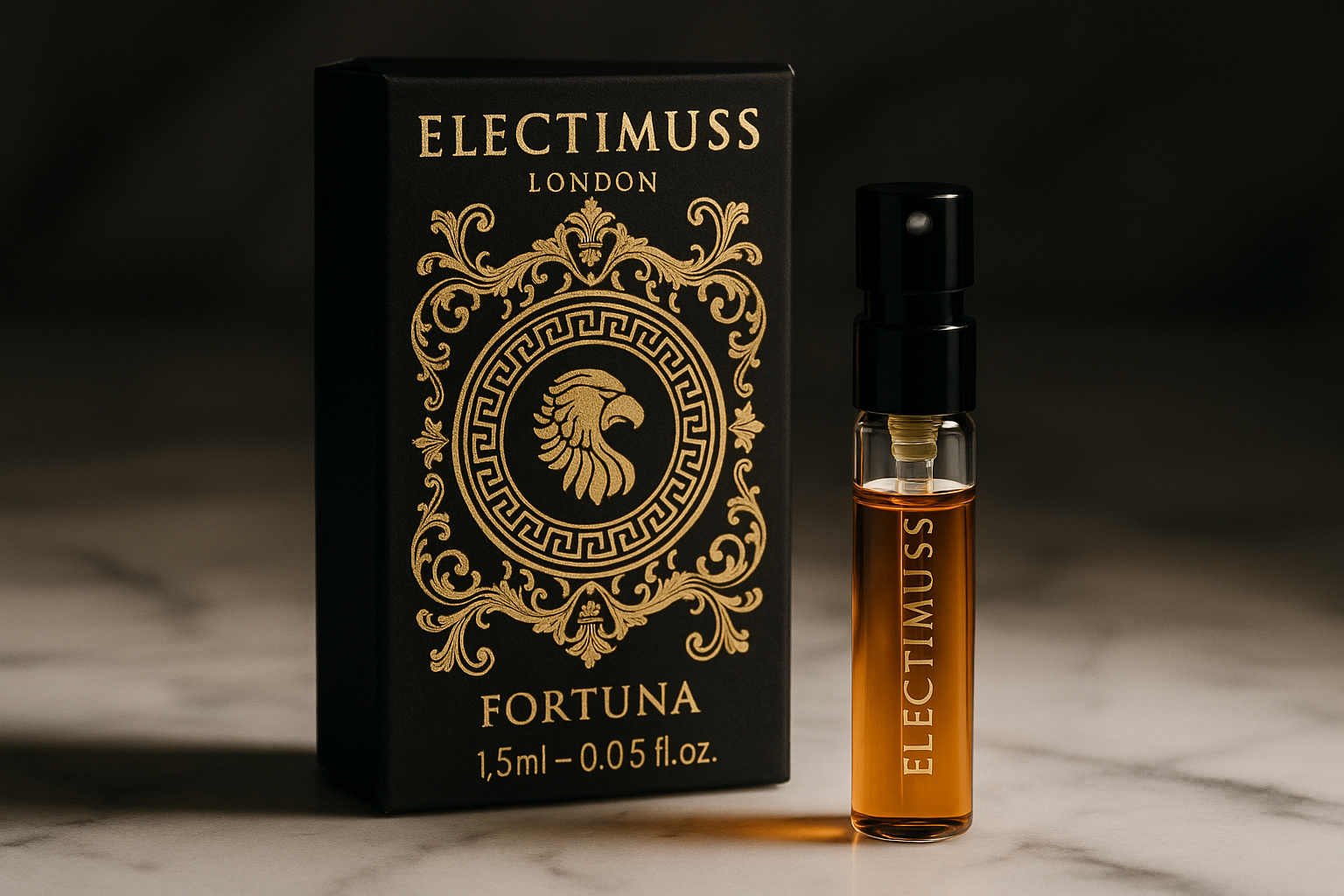 Oficiální vzorek parfému Electimuss London Fortuna 1,5 ml 0,05 fl. oz.